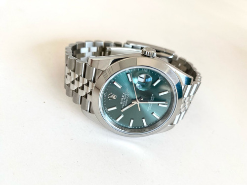 Reloj Rolex Datejust Verde Mint Jubile Ref 126300 Full Set Gris Gris Verde Mint (Usado)