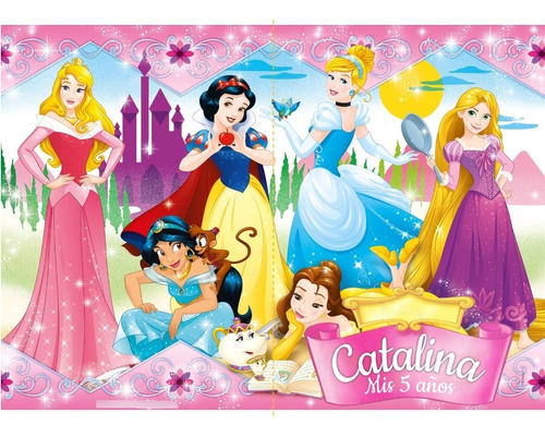 Libritos Para Pintar Personalizados + Lapices Princesas X 10