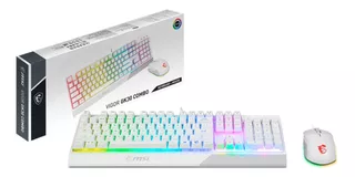 Combo Teclado 2 En 1 Gaming Msi Vigor Gk30 Mecanico Ultraf. Color del mouse Blanco Color del teclado Blanco