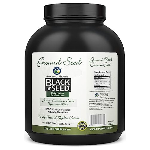 Amazing Herbs Semillas De Comino Negro Molido Premium - Nige