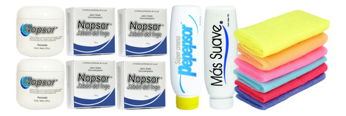 Nopsor Kit Completo 4 Jabone Sólido Auxiliar Tx De Psoriasis