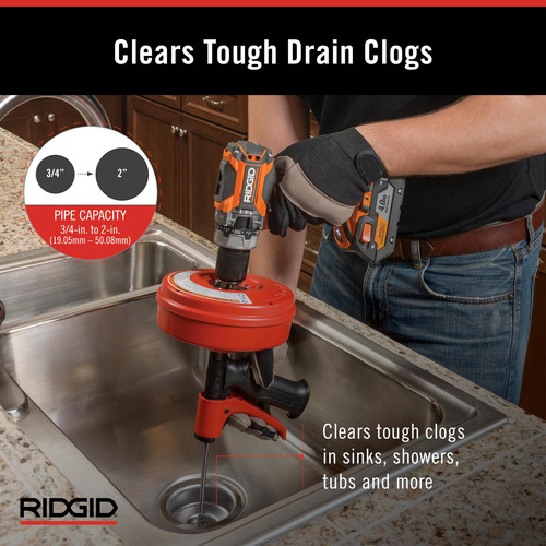 Máquina Limpiadora De Desagües Ridgid 57043 Power Spin+ De 6
