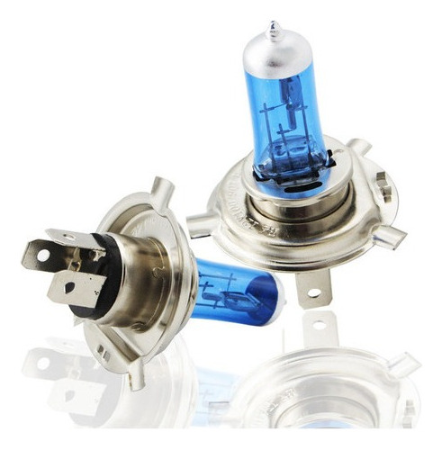 2 Unidades De Luz Halógena Branca Brilhante H4 100w Faro B