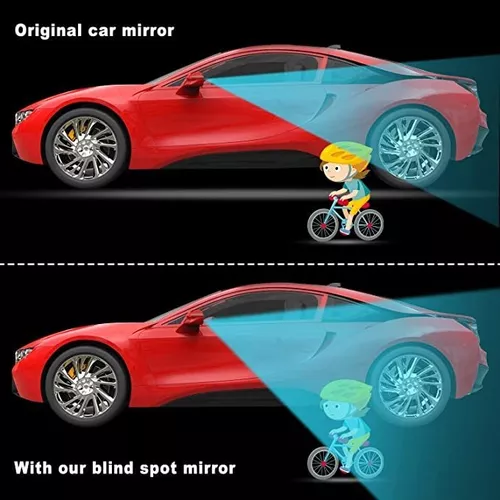 4 espejos retrovisores con forma de abanico para coche, diseño giratorio de  360 grados, espejo retrovisor convexo de seguridad para coche, camión