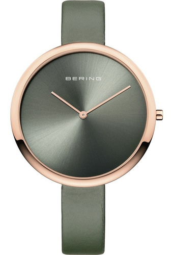Reloj Bering Ladies Watch Green Dial Leather 12240¬667