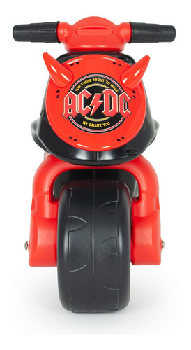 Correpasillos Moto Injusa Neox Ac/dc Color Negro Color Rojo