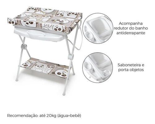 Banheira Para Banho De BebĂȘ Luxo Com Redutor Galzerano Panda