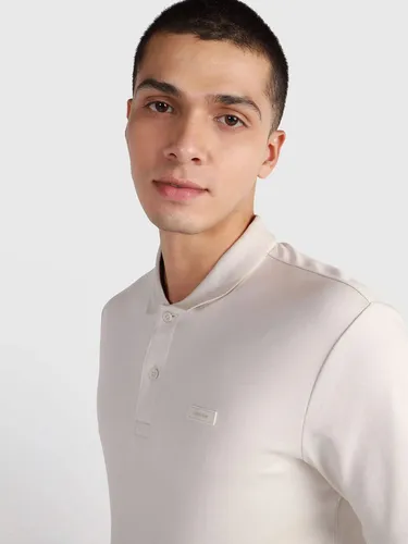 Polera Smooth Slim Beige Calvin Klein