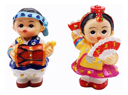 Artesanía Coreana Muñecos Folklóricos Tradicionales. Mediano