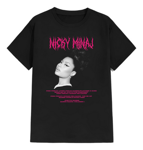 Playera Estampada Algodón Unisex Cantante Nicky Minaj