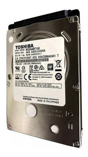 Disco Duro 1tb P/portátil Toshiba 2,5¿ Sata 8mb 5400rpm