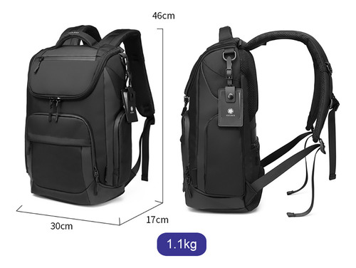 Mochila Para Computador De Viagem Masculina Impermeável
