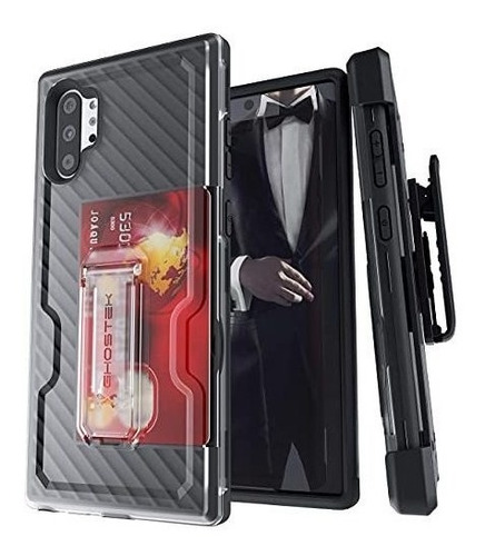 Funda Galaxy Note 10 Iron Armor Clip Para Cinturon Negro 