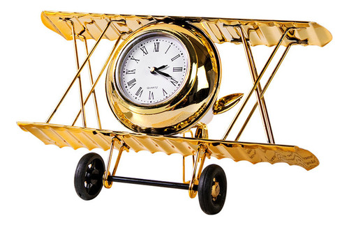 Reloj Despertador Modelo Avión Para Decoración De Escritorio