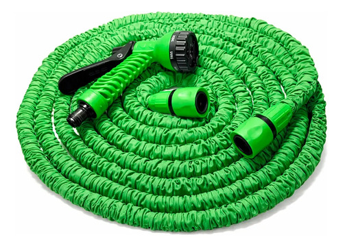 Mangueira Extensível 30m - 7 Jato Retrátil Flexível Reforçada Expansível Com Esguicho 7 Jatos Ideal Para Jardim Limpeza Casa Carro Devilprex