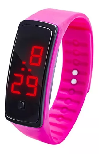 Relojes Digitales deportivos para mujer, pulsera LED con correa de