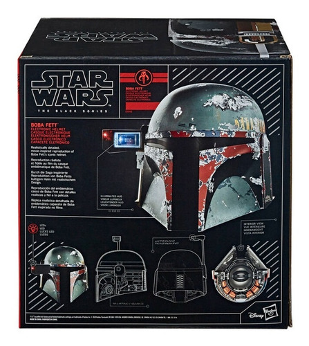 Imagen 3 de 9 de Casco Star Wars Boba Fett Electronico A Escala 1.1