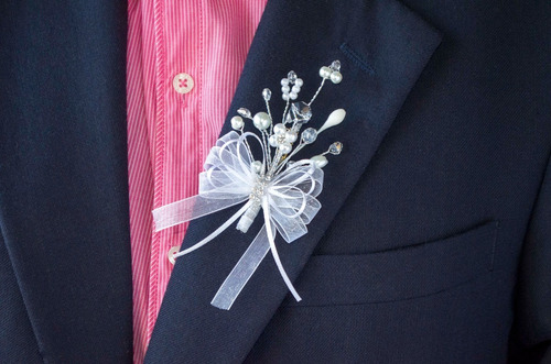 Boutonniere Ramillete Azahar Novio Padrino Boda Hadas