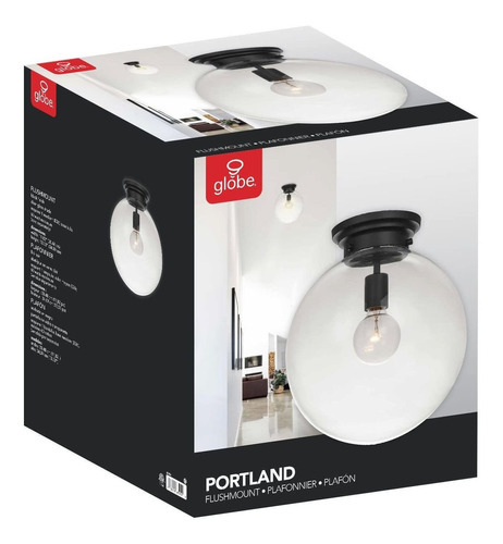 Globe Electric Portland 65954 - Lampara De Techo 1 Luz Se