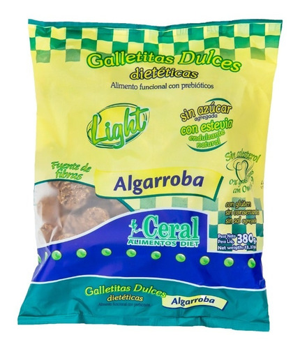 Galletitas Dulces Dietéticas De Algarroba Ceral - 380 Grs