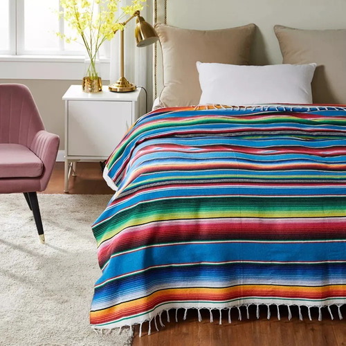 Mantel Mexicano A Rayas Mantel De Colores Brillantes
