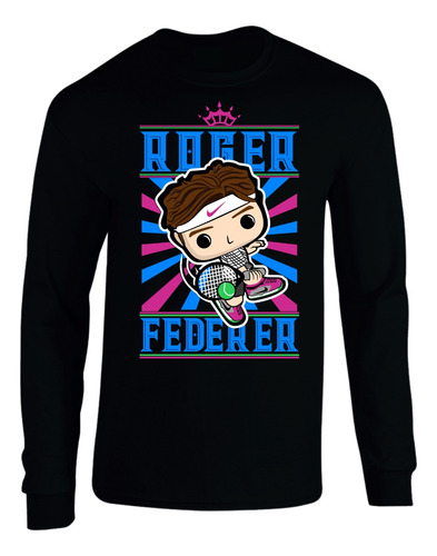 Camiseta Manga Larga Roger Federer Tenis Camibuso Sueter