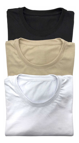 Playera Paquete 3 Pz Algodón Cuello Redondo Elegante Cómoda