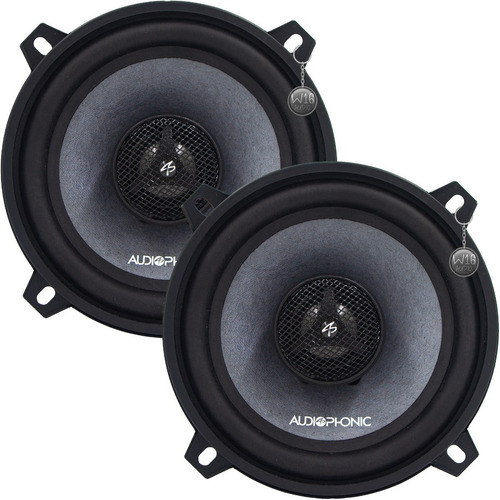 Par Alto Falante Coaxial 5 Polegadas Audiophonic Sensation Cor Preto