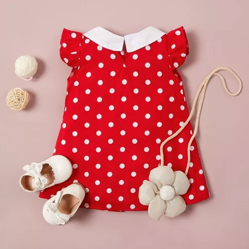 Vestido Rojo De Blancos Para Bebes Niñas | Cuotas sin interés