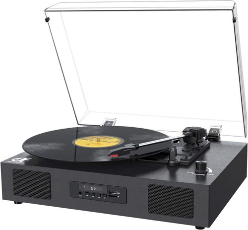 Tocadiscos Bluetooth Con Altavoz Integrado, Grabación Usb, M