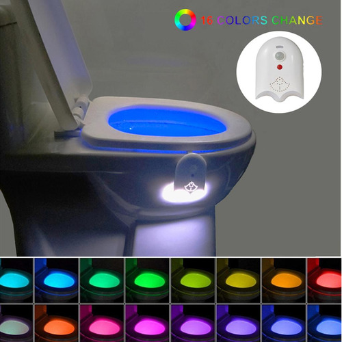 Luces De Inodoro Detección De Movimiento 16 Cambio Sensor