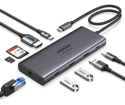 Hub Usb C Ugreen Revodok Pro 109 9 Em 1 Com 4k Hdmi 100w Pd