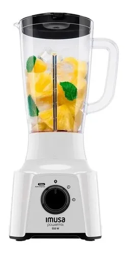 Licuadora Imusa Powermix Plus 2velocidades Blanca 550 Watts