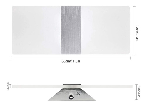 Aplique De Pared Moderno 12w Juego De 2 Lámpara De Par...