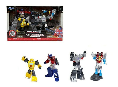 Transformers Optimus Bumblebee Stars Megatron Diorama Replay