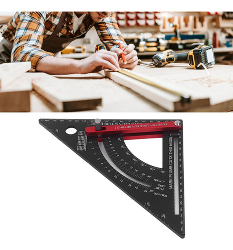 Regla Triangular For Carpintería Con Goniómetro Ajustable A