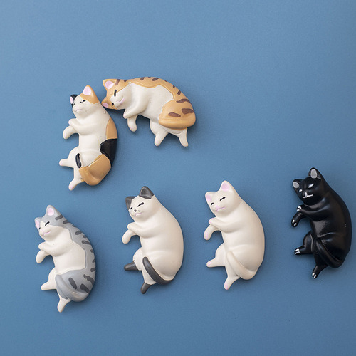 Imán Decorativo Para Nevera Con Forma De Gato En 3d, 7 Unida