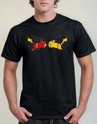 Camiseta 100% Algodão Pikachu Flash Poke Unissex