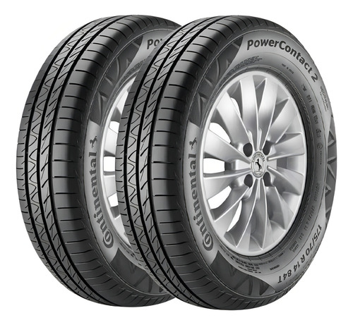 Kit 02 Pneus Continental Aro 15 Powercontact 2 185/60r15 84h