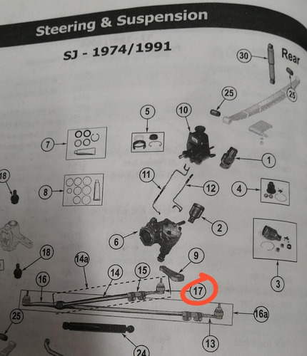 Extremo De La Barra De Acoplamiento Jeep Sj & J Series 74-91