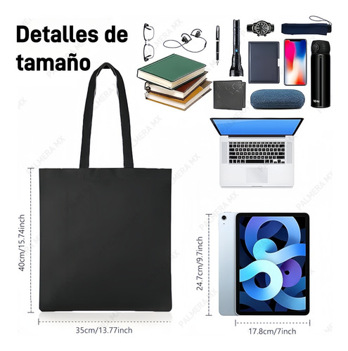 Kit 50 Pz Bolsas Tote Bag Manta Cruda 40x35 Cm 100% Algodón