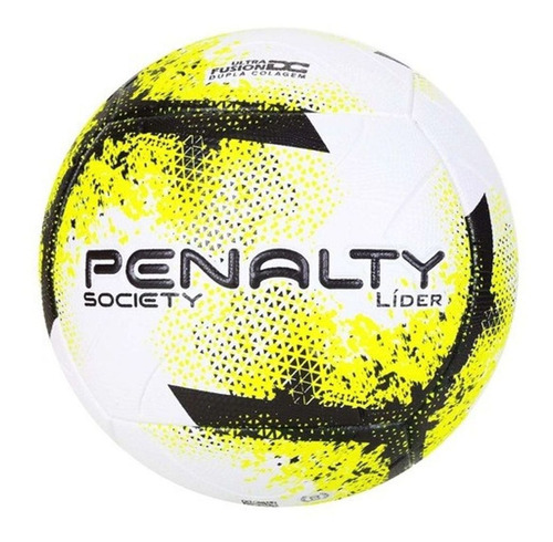Imagem 1 de 2 de Bola De Futebol Society Penalty Líder Xxi - Branco E Amarelo