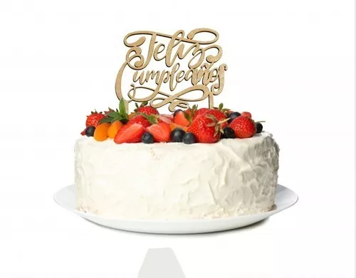12 Letreros Cake Topper Feliz Cumpleaños Decoración Pastel