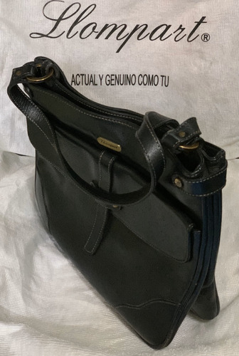 Bolsa De Piel Negra Vintage Para Dama Marca Llompart