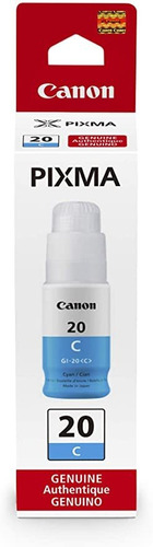 Canon Gi-20 Botella De Tinta Cian, Compatible Con Pixma G602