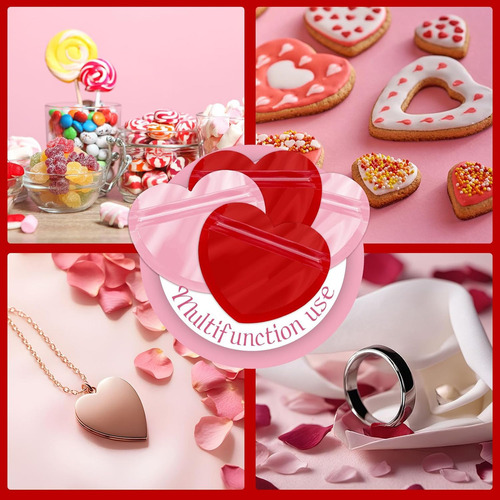 50 Bolsas De Regalo En Forma De Corazón,día De San Valentín