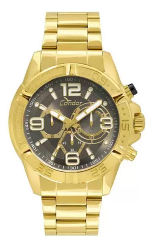 Relógio Masculino Dourado Condor Covd34aa/4c