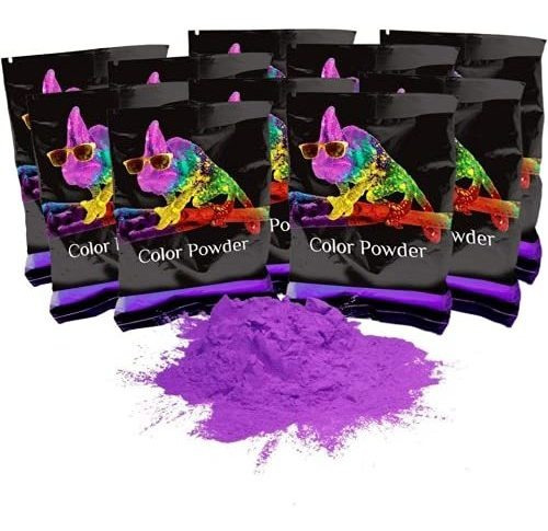 Holi Color Polvo P Rpura 10 Pack De 70 Gramos Cada Uno