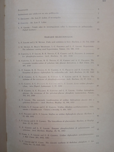 Imagen 3 de 3 de Opera Selecta - Luis F. Leloir (nobel Química 1970)