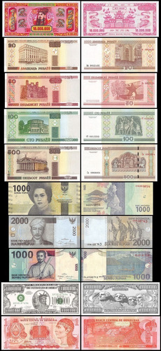 100 Billetes Antiguos Sin Circular De Todo El Mundo